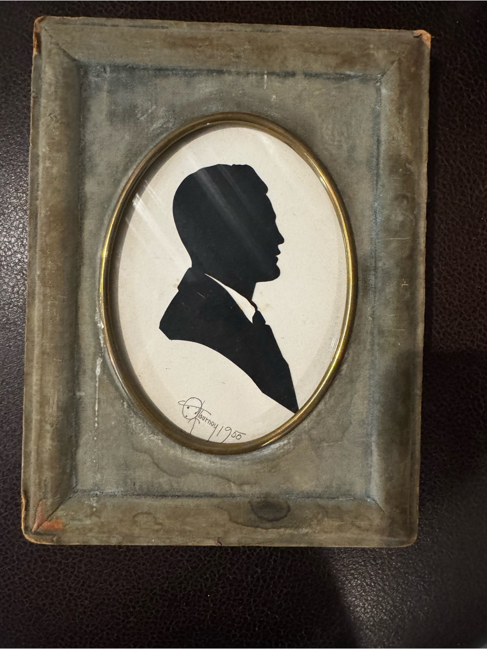 Vintage Gentleman Silhouette - Framed Home Art Print
